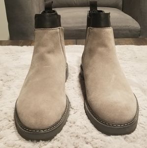 Men's Calvin Klein Gray Suede & Leather Boots (New) Size 11.5